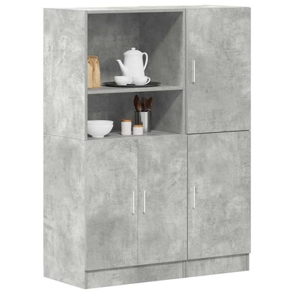 Set di Mobili da Cucina 2 pz Grigio Cemento in Truciolato | homemem39