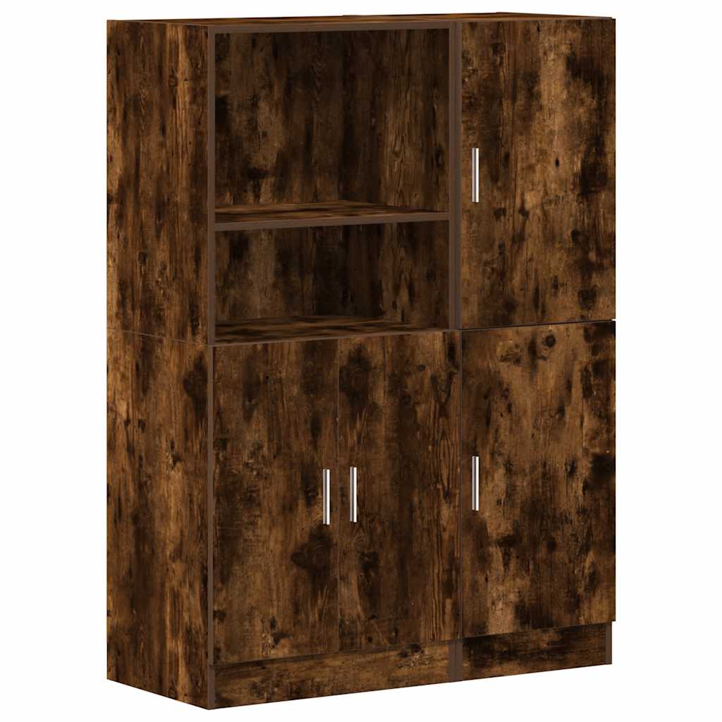 Set di Mobili da Cucina 2 pz Rovere Fumo in Truciolato | homemem39