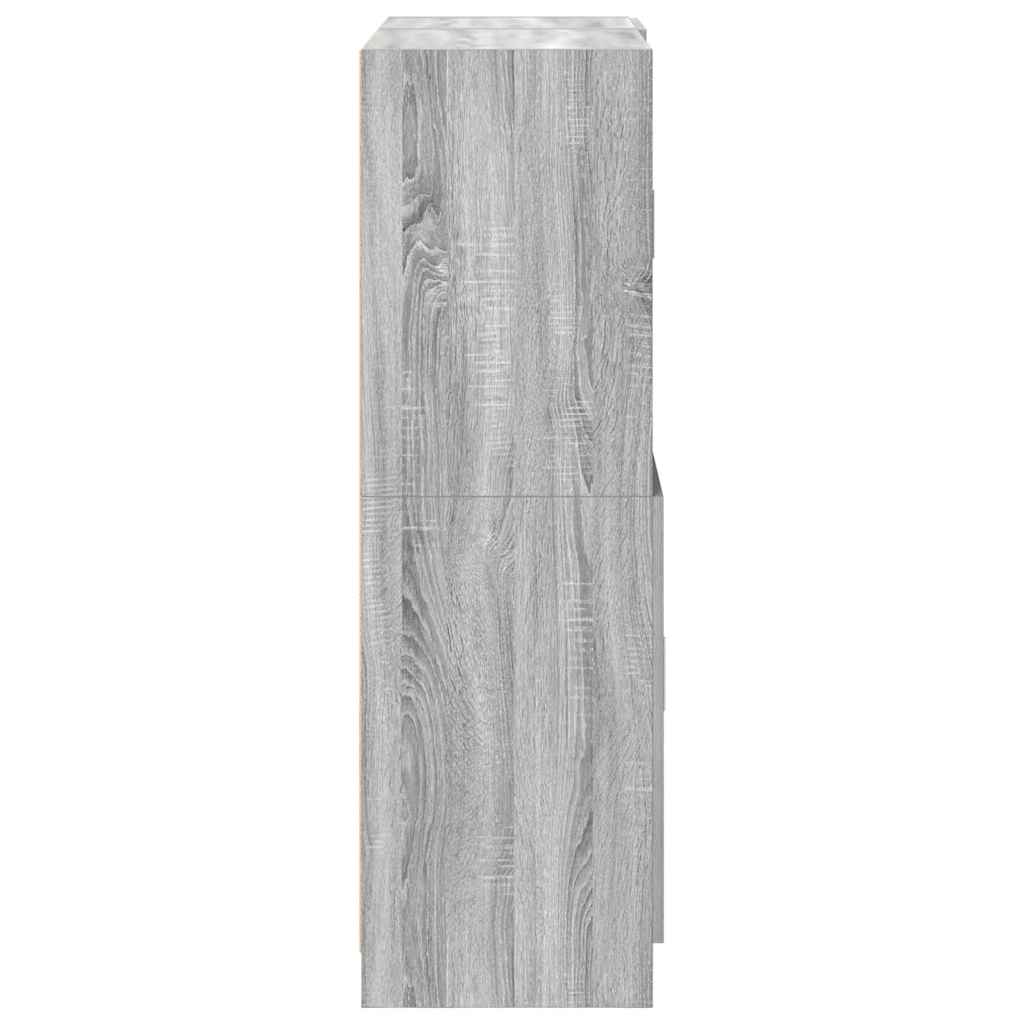 Set di Mobili da Cucina 2 pz Grigio Sonoma in Truciolato | homemem39