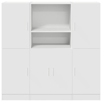 Set di Mobili da Cucina 3 pz Bianco in Truciolato | homemem39