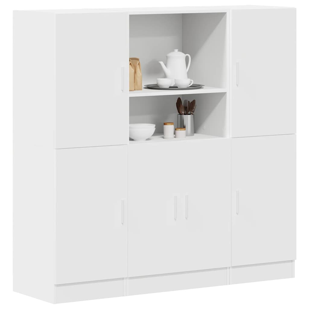 Set di Mobili da Cucina 3 pz Bianco in Truciolato | homemem39