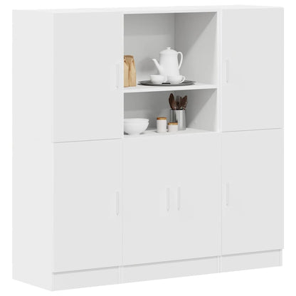 Set di Mobili da Cucina 3 pz Bianco in Truciolato | homemem39