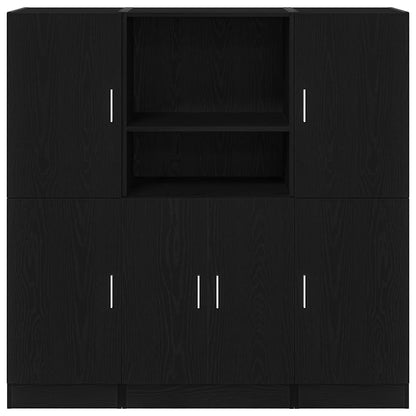 Set di Mobili da Cucina 3 pz Nero in Truciolato | homemem39