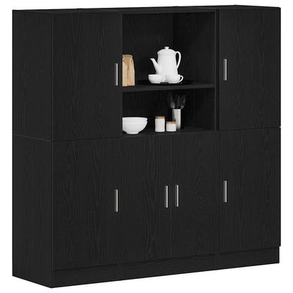 Set di Mobili da Cucina 3 pz Nero in Truciolato | homemem39
