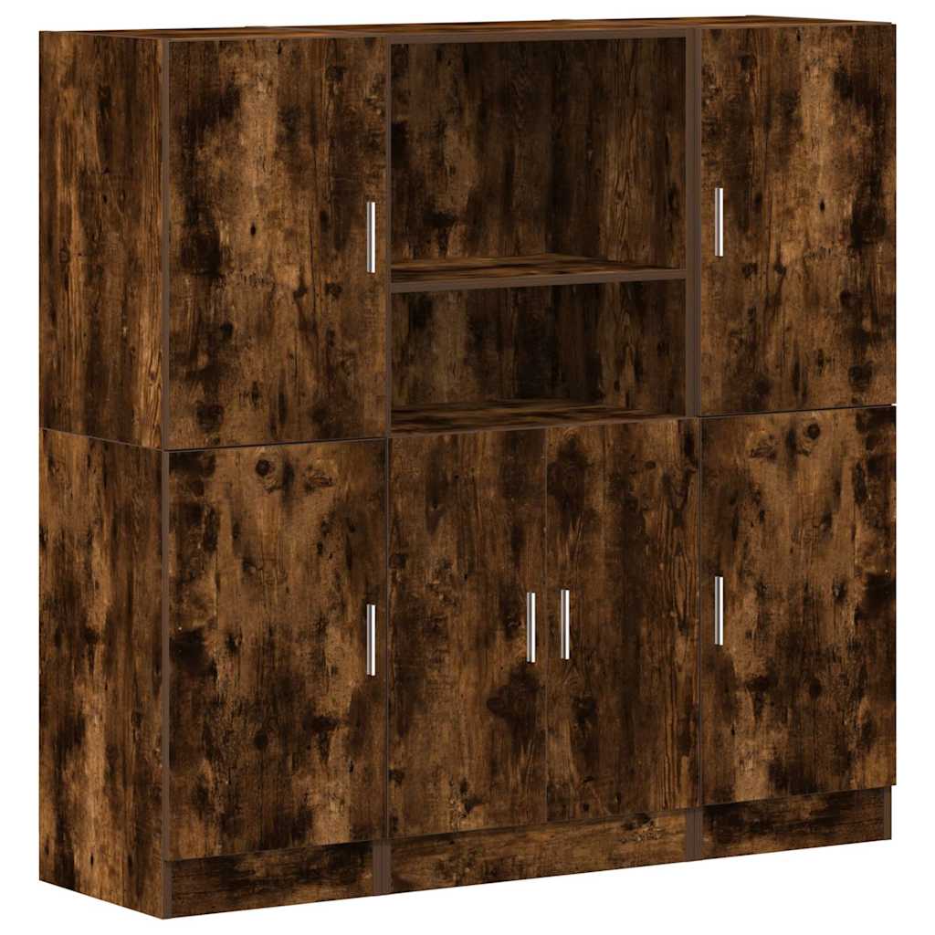 Set di Mobili da Cucina 3 pz Rovere Fumo in Truciolato | homemem39
