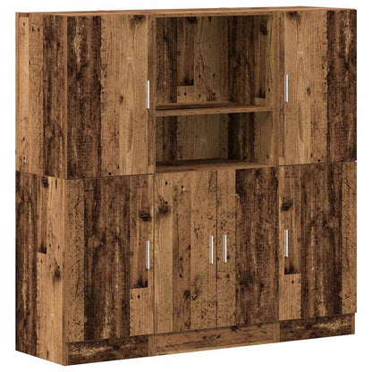 Set di Mobili da Cucina 3 pz Legno Antico in Truciolato | homemem39