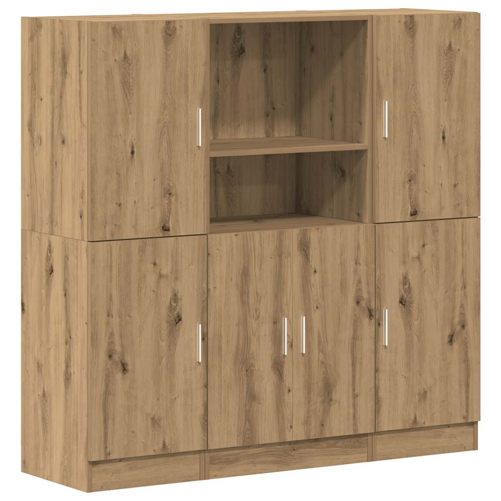 Set di Mobili da Cucina 3 pz Rovere Marrone in Truciolato | homemem39