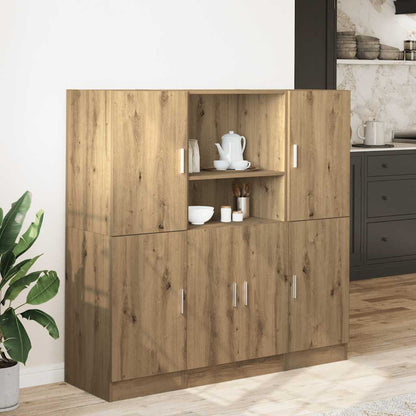 Set di Mobili da Cucina 3 pz Rovere Marrone in Truciolato | homemem39