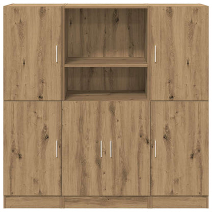 Set di Mobili da Cucina 3 pz Rovere Marrone in Truciolato | homemem39