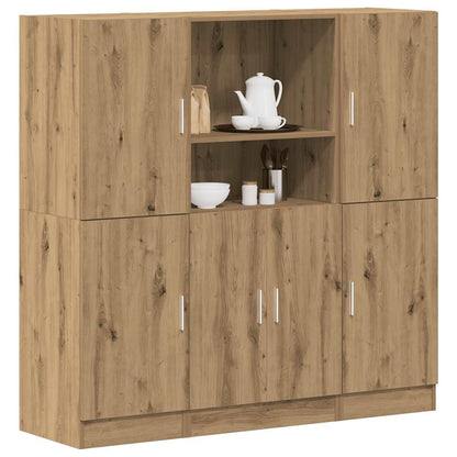 Set di Mobili da Cucina 3 pz Rovere Marrone in Truciolato | homemem39