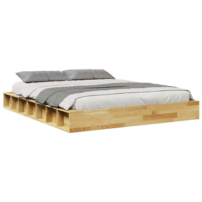 Struttura Letto Senza Materasso 160x200 cm in Legno di Rovere | homemem39