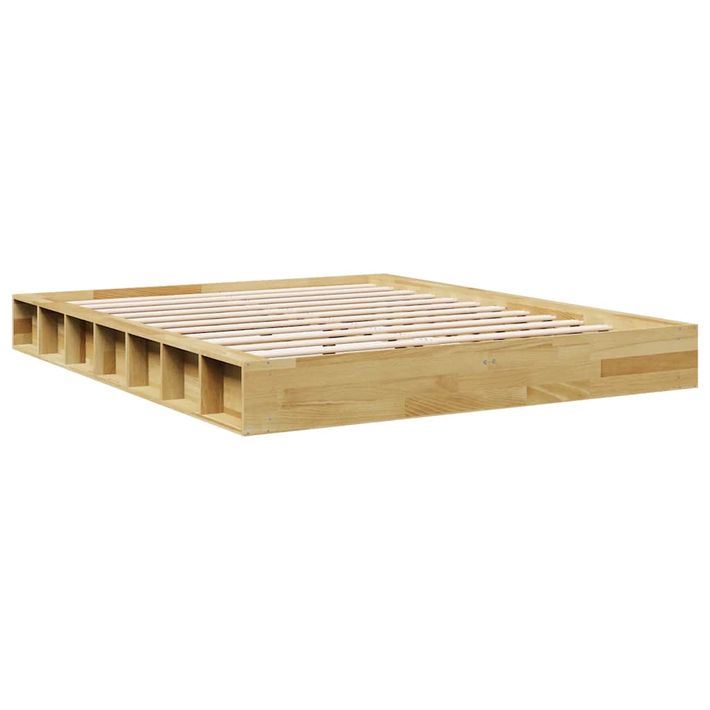 Struttura Letto Senza Materasso 160x200 cm in Legno di Rovere | homemem39