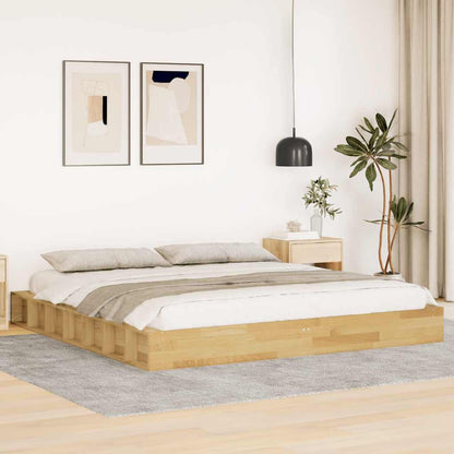 Struttura Letto Senza Materasso 180x200 cm in Legno di Rovere - homemem39