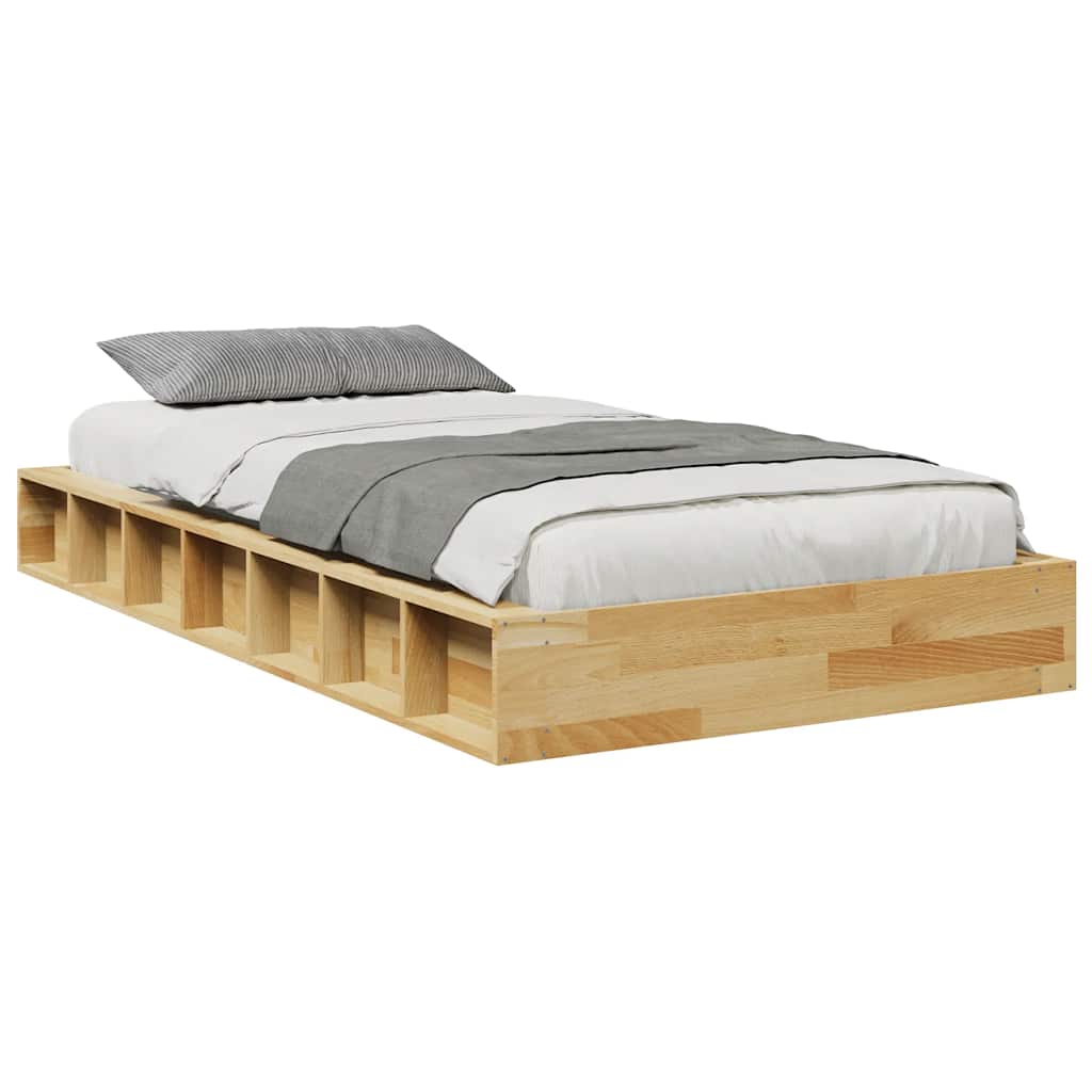 Struttura Letto Senza Materasso 75x190 cm in Legno di Rovere | homemem39