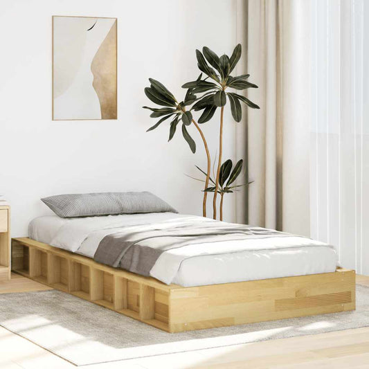 Struttura Letto Senza Materasso 75x190 cm in Legno di Rovere | homemem39