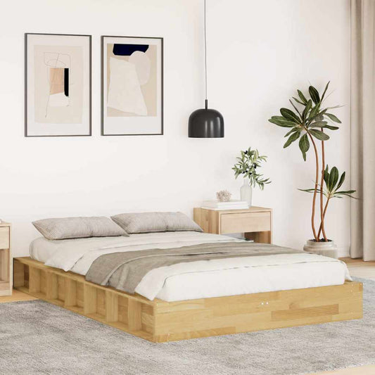 Struttura Letto Senza Materasso 120x190 cm in Legno di Rovere | homemem39