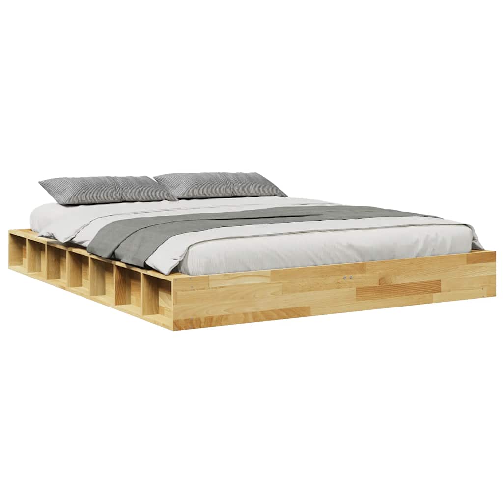 Struttura Letto Senza Materasso 135x190 cm in Legno di Rovere | homemem39