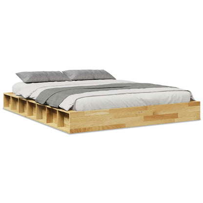 Struttura Letto Senza Materasso 140x190 cm in Legno di Rovere | homemem39
