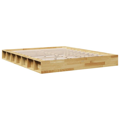 Struttura Letto Senza Materasso 140x190 cm in Legno di Rovere | homemem39