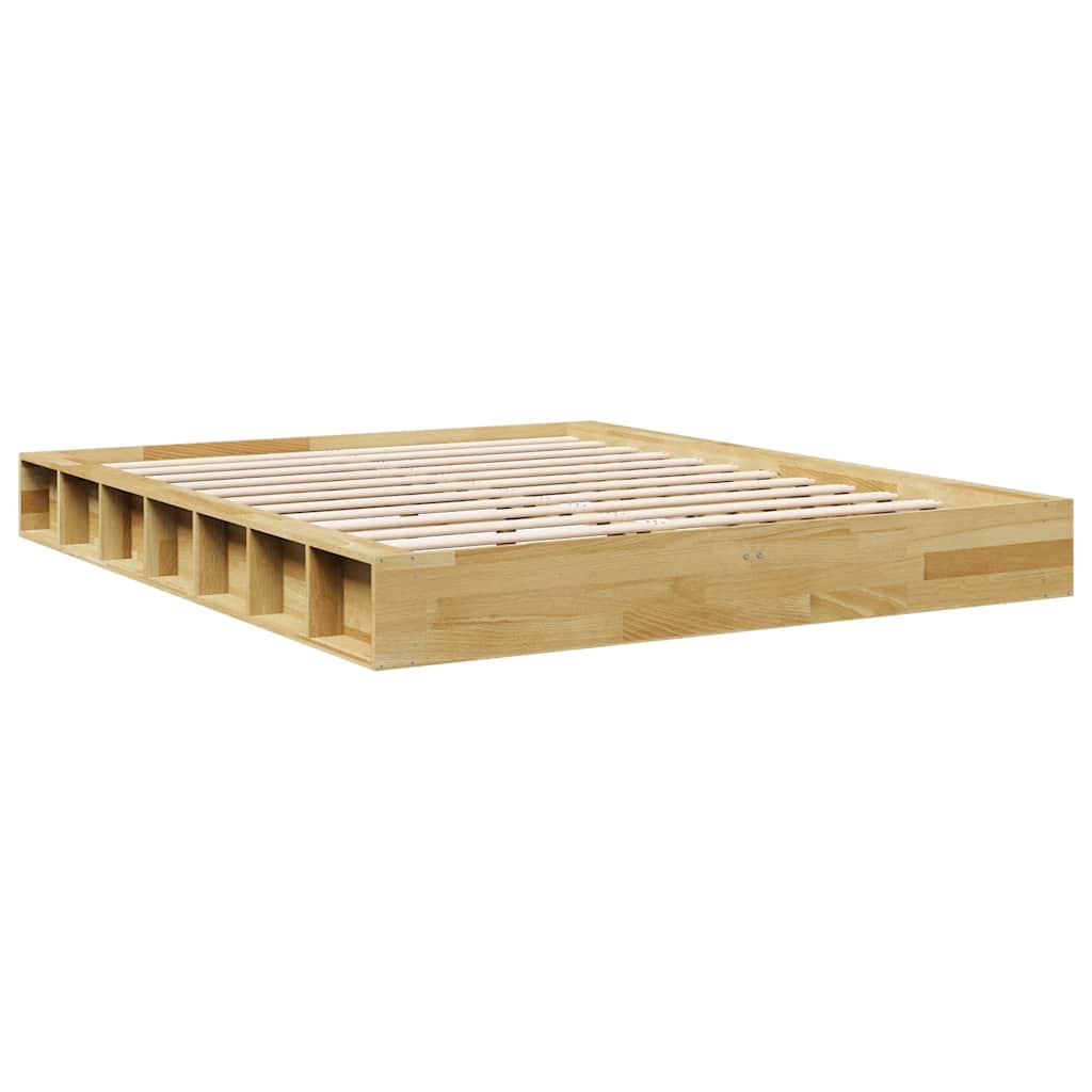 Struttura Letto Senza Materasso 140x190 cm in Legno di Rovere | homemem39