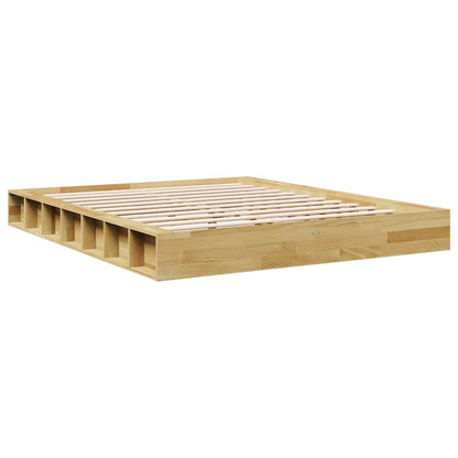 Struttura Letto Senza Materasso 140x190 cm in Legno di Rovere | homemem39