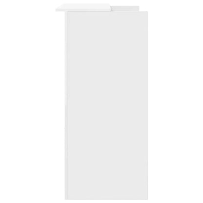 Scrivania per Reception Bianca 100x50x103,5 cm in Legno Massello | homemem39