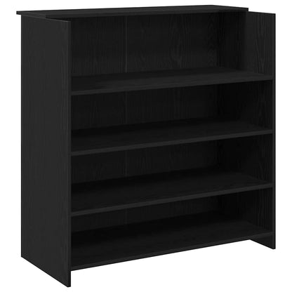 Scrivania per Reception Rovere Nero 100x50x103,5 cm in Legno di Argilla | homemem39