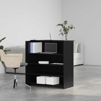 Banco Reception Rovere Nero 100x50x103,5cm Legno Multistrato - homemem39