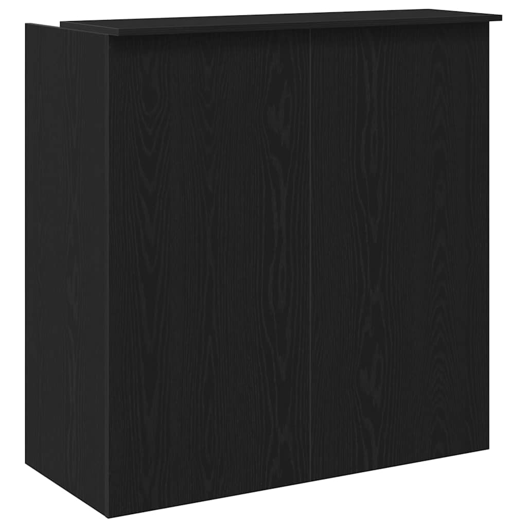 Scrivania per Reception Rovere Nero 100x50x103,5 cm in Legno di Argilla | homemem39