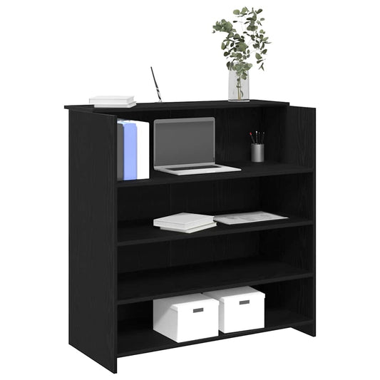Banco Reception Rovere Nero 100x50x103,5cm Legno Multistrato - homemem39