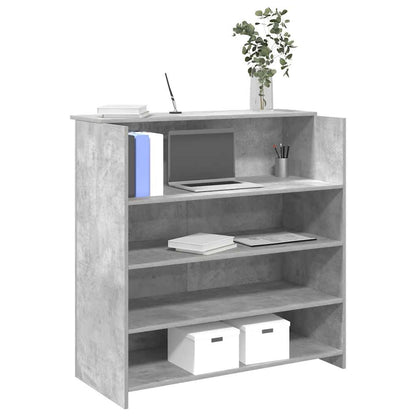 Banco Reception Grigio Cemento 100x50x103,5cm Legno Multistrato | homemem39