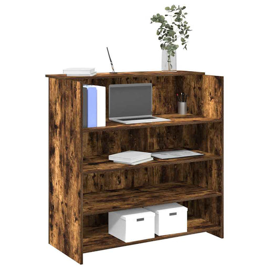 Banco Reception Rovere Fumo 100x50x103,5cm in Legno Multistrato