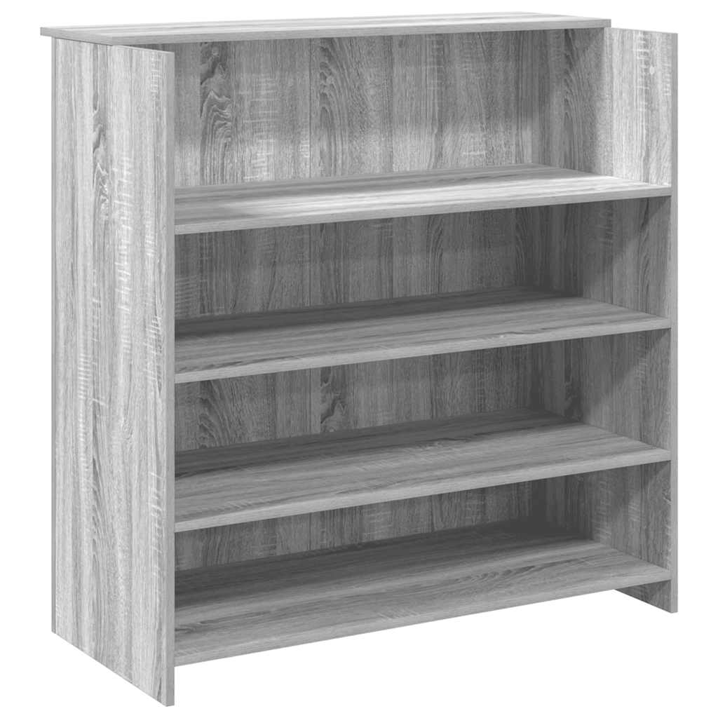 Banco Reception Grigio Sonoma 100x50x103,5 cm Legno Multistrato | homemem39