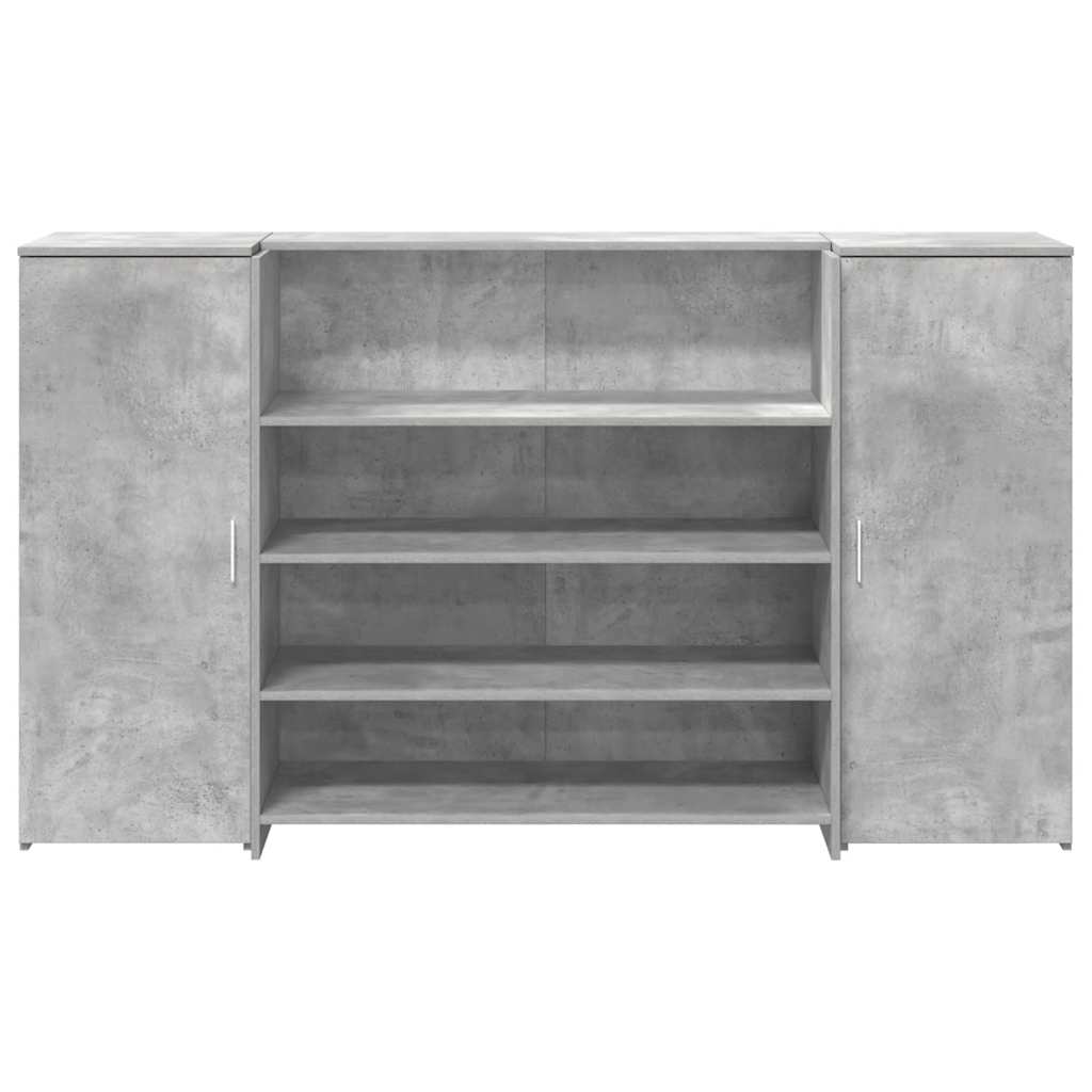 Banco Reception Grigio Cemento 180x50x103,5cm Legno Multistrato | homemem39