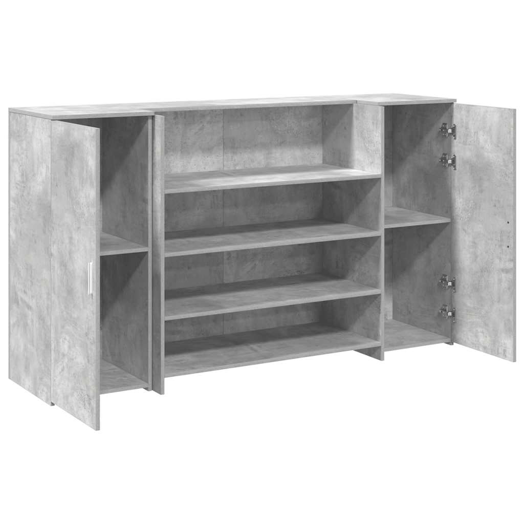 Banco Reception Grigio Cemento 180x50x103,5cm Legno Multistrato | homemem39