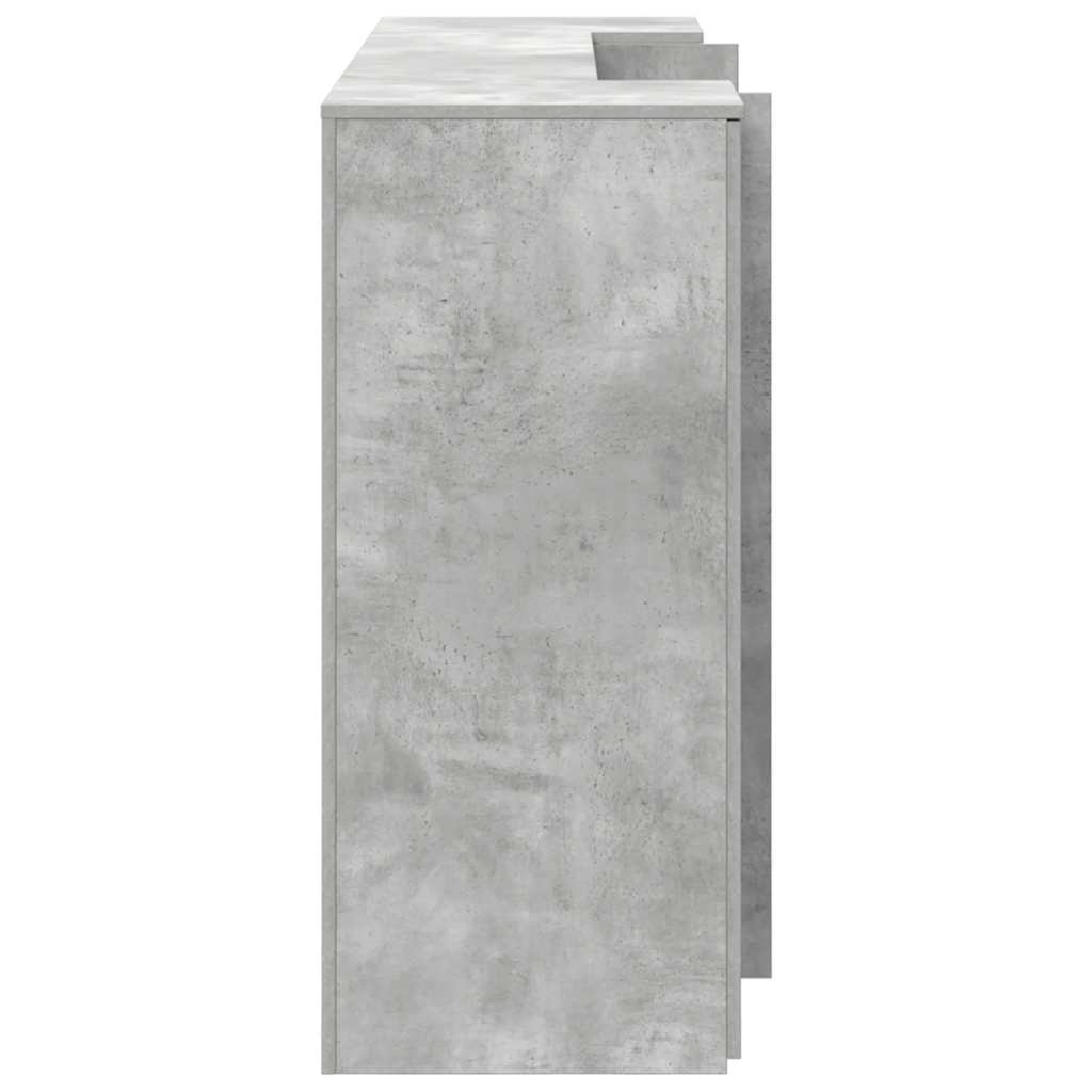 Banco Reception Grigio Cemento 180x50x103,5cm Legno Multistrato | homemem39