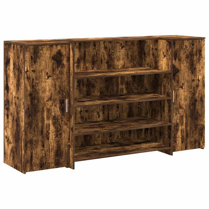 Banco Reception Rovere Fumo 180x50x103,5cm in Legno Multistrato | homemem39