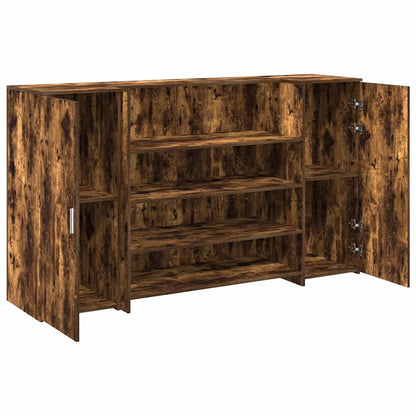 Banco Reception Rovere Fumo 180x50x103,5cm in Legno Multistrato