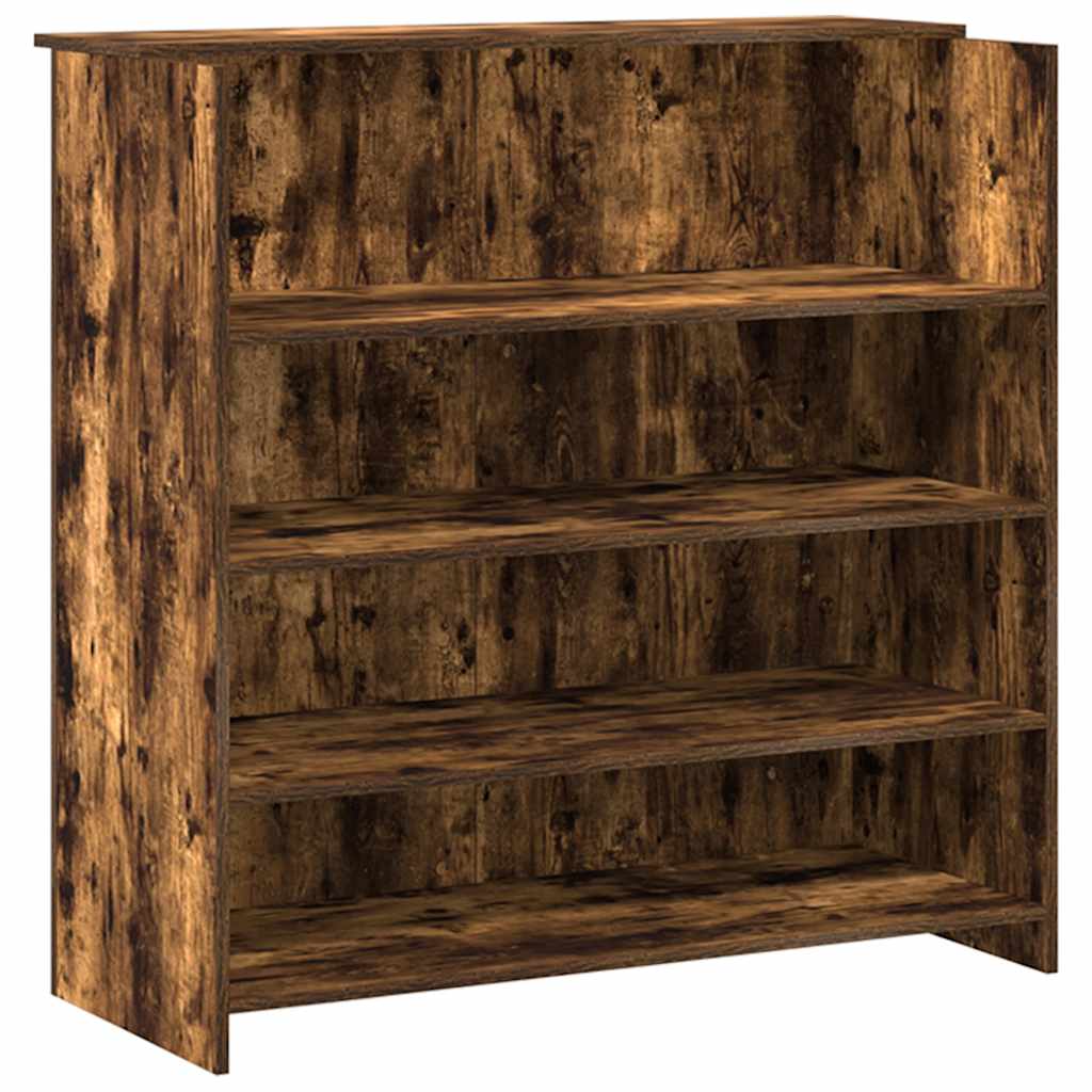 Banco Reception Rovere Fumo 180x50x103,5cm in Legno Multistrato | homemem39