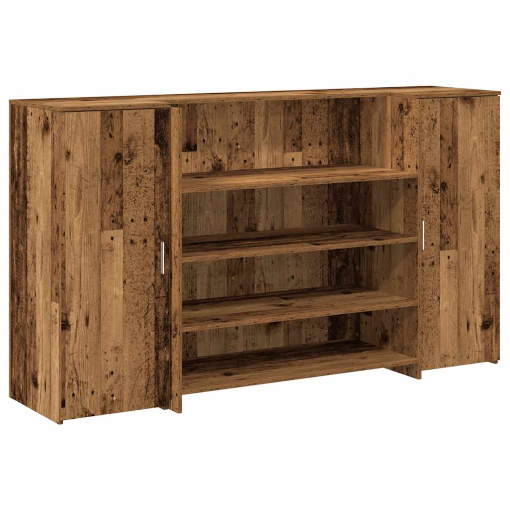 Banco Reception Legno Antico 180x50x103,5 cm Legno Multistrato