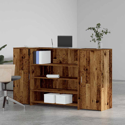 Banco Reception Legno Antico 180x50x103,5 cm Legno Multistrato