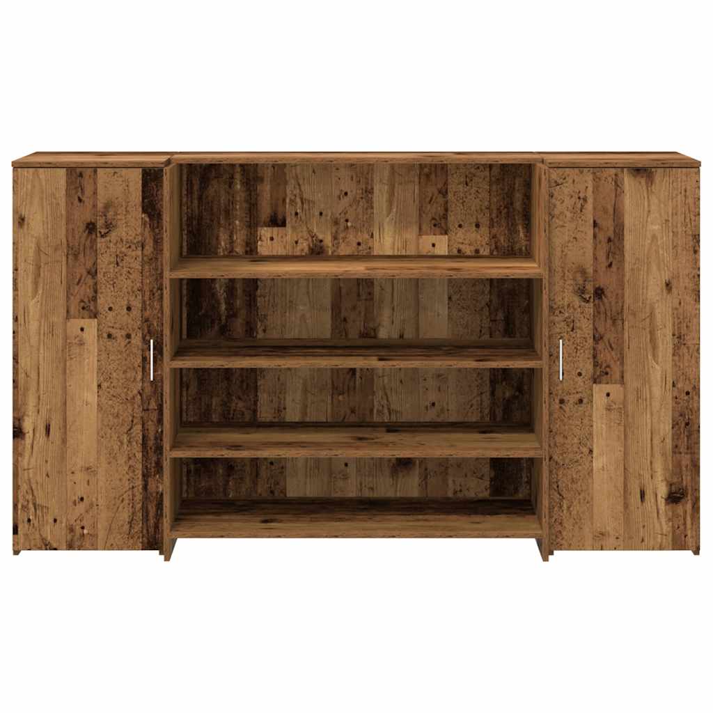 Banco Reception Legno Antico 180x50x103,5 cm Legno Multistrato