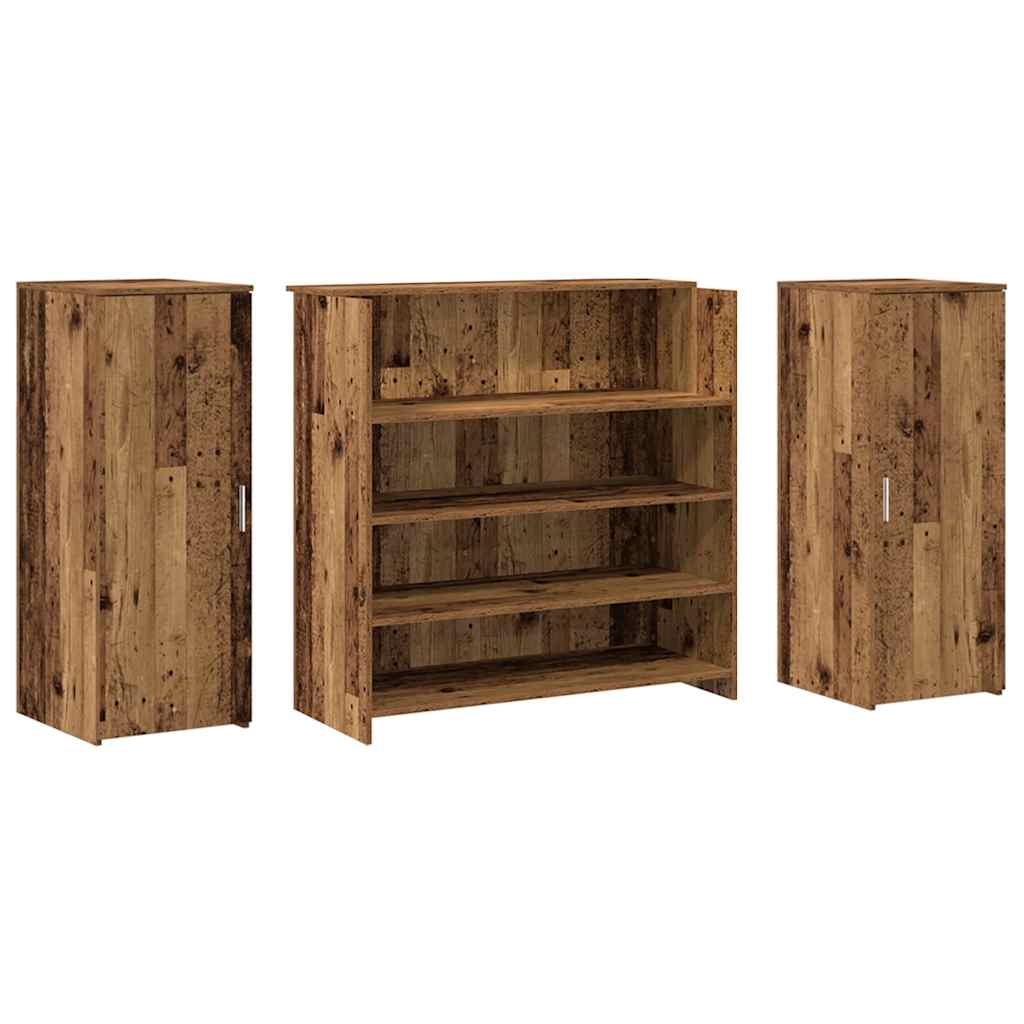 Banco Reception Legno Antico 180x50x103,5 cm Legno Multistrato