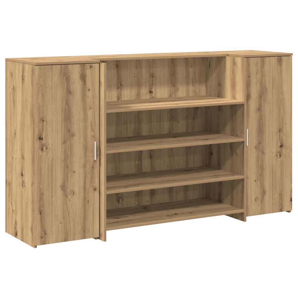 Banco Reception Rovere Artigianale 180x50x103,5cm in Truciolato - homemem39