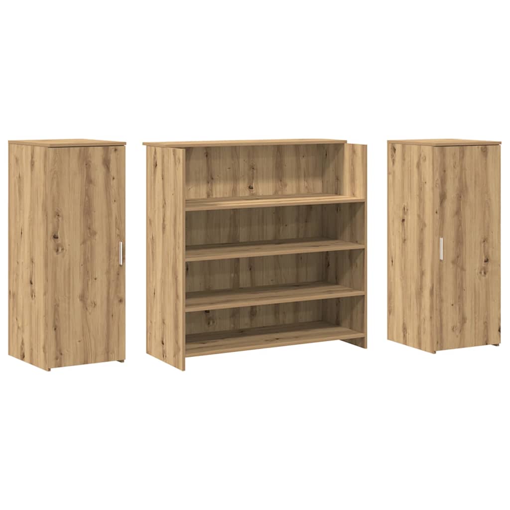 Banco Reception Rovere Artigianale 180x50x103,5cm in Truciolato - homemem39
