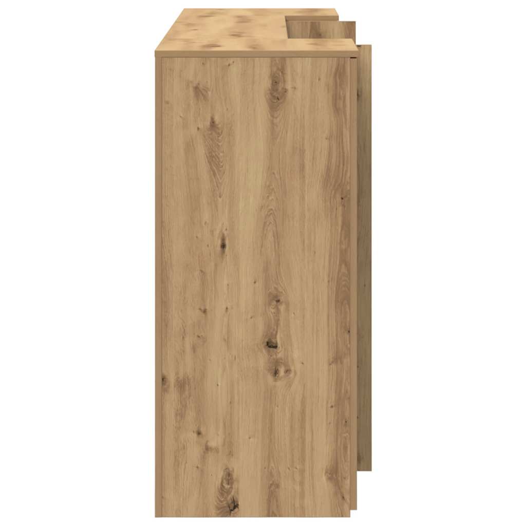 Banco Reception Rovere Artigianale 180x50x103,5cm in Truciolato - homemem39