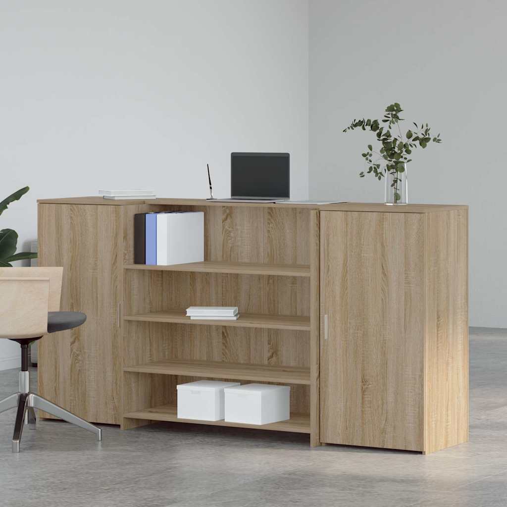 Banco Reception Rovere Sonoma 200x50x103,5 cm Legno Multistrato | homemem39