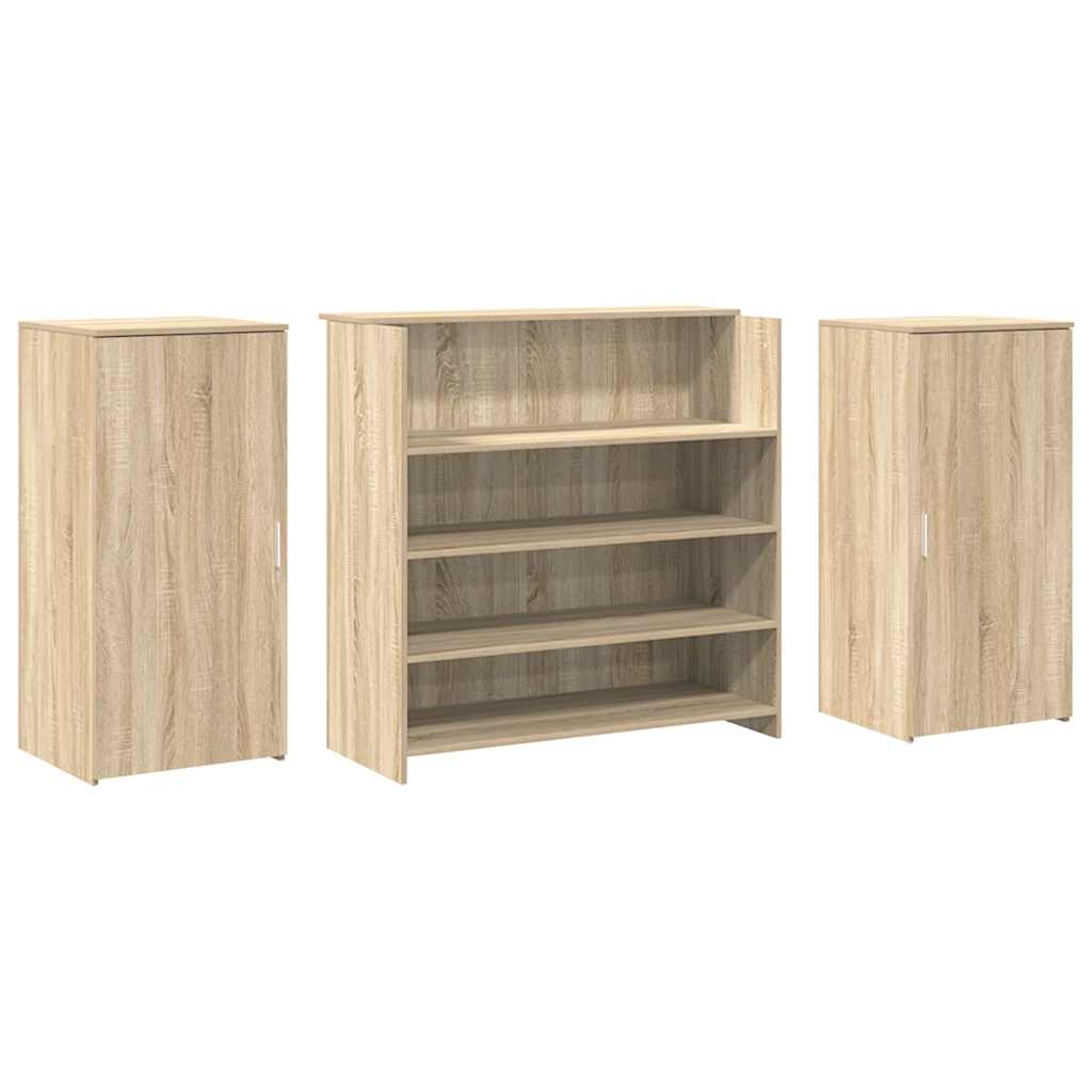 Banco Reception Rovere Sonoma 200x50x103,5 cm Legno Multistrato | homemem39