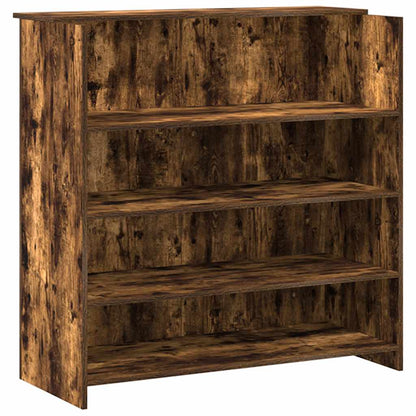 Banco Reception Rovere Fumo 200x50x103,5cm in Legno Multistrato | homemem39