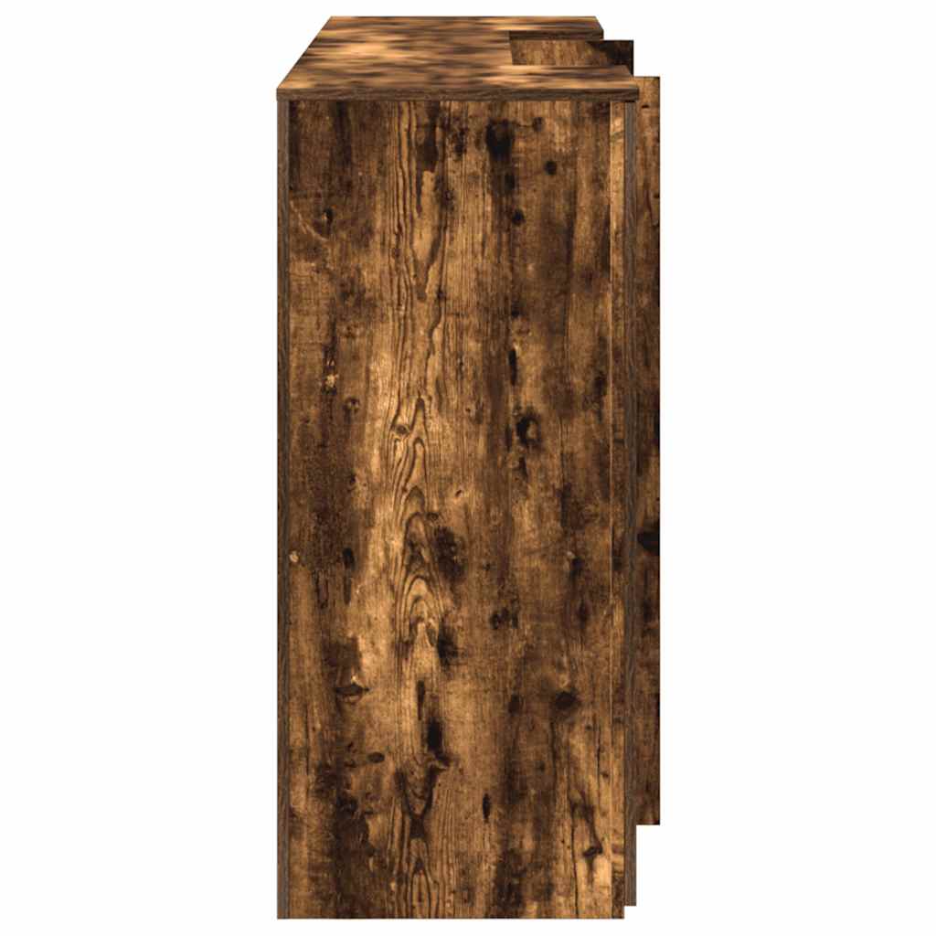 Banco Reception Rovere Fumo 200x50x103,5cm in Legno Multistrato | homemem39